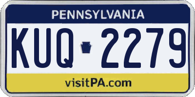 PA license plate KUQ2279