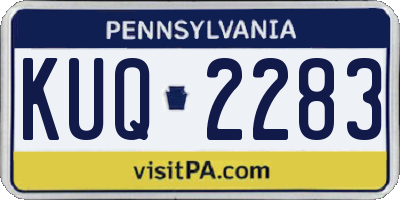 PA license plate KUQ2283