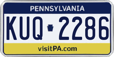 PA license plate KUQ2286