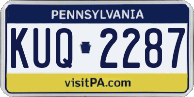 PA license plate KUQ2287