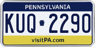 PA license plate KUQ2290