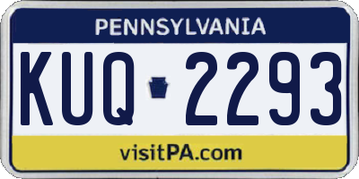 PA license plate KUQ2293