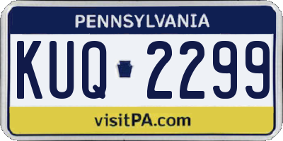 PA license plate KUQ2299