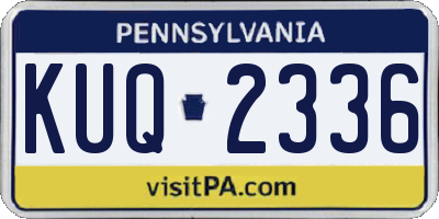 PA license plate KUQ2336