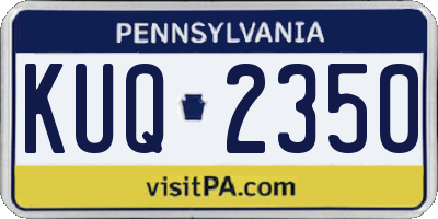 PA license plate KUQ2350