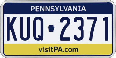 PA license plate KUQ2371