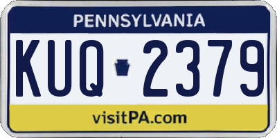 PA license plate KUQ2379