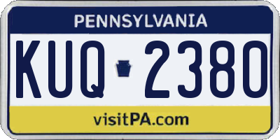 PA license plate KUQ2380