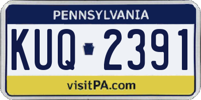 PA license plate KUQ2391