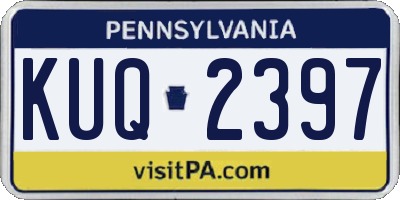 PA license plate KUQ2397