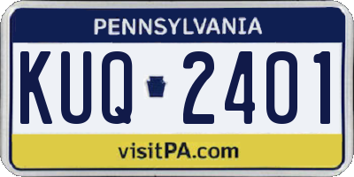 PA license plate KUQ2401