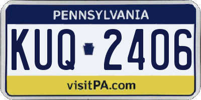 PA license plate KUQ2406