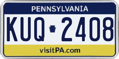 PA license plate KUQ2408