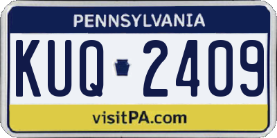 PA license plate KUQ2409