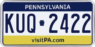PA license plate KUQ2422