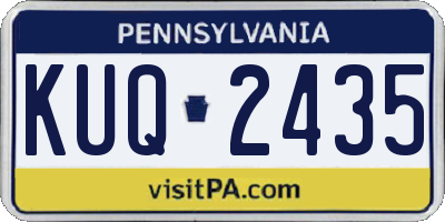 PA license plate KUQ2435