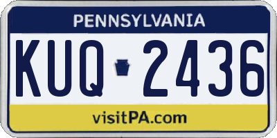 PA license plate KUQ2436