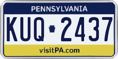 PA license plate KUQ2437