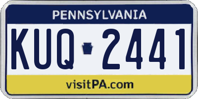 PA license plate KUQ2441