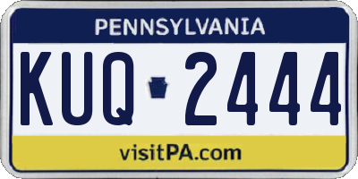 PA license plate KUQ2444