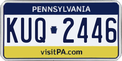 PA license plate KUQ2446