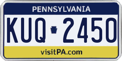 PA license plate KUQ2450