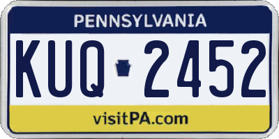 PA license plate KUQ2452