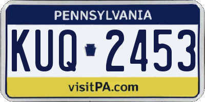 PA license plate KUQ2453