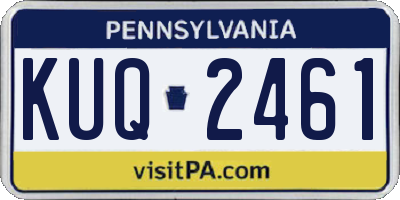 PA license plate KUQ2461