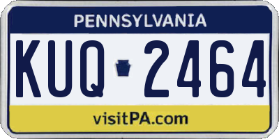 PA license plate KUQ2464