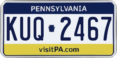 PA license plate KUQ2467