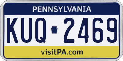 PA license plate KUQ2469
