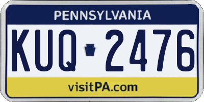 PA license plate KUQ2476