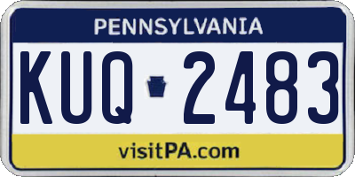 PA license plate KUQ2483