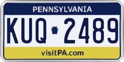 PA license plate KUQ2489