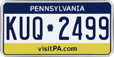 PA license plate KUQ2499