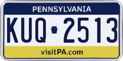 PA license plate KUQ2513