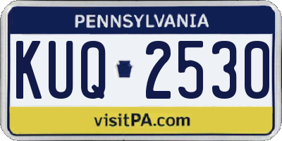 PA license plate KUQ2530