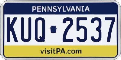 PA license plate KUQ2537