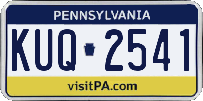 PA license plate KUQ2541