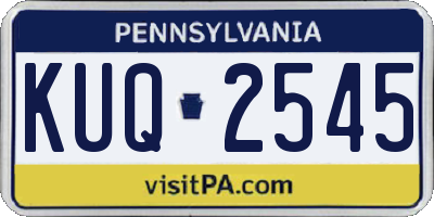 PA license plate KUQ2545