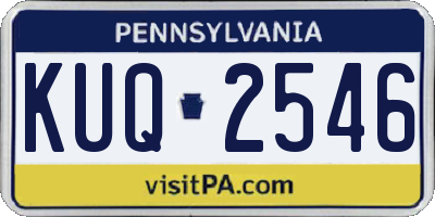 PA license plate KUQ2546