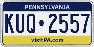 PA license plate KUQ2557