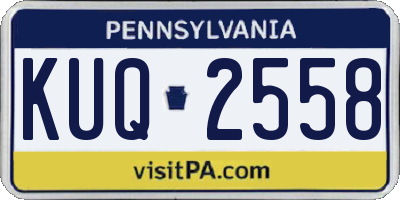PA license plate KUQ2558