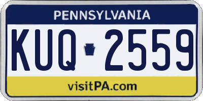 PA license plate KUQ2559