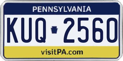 PA license plate KUQ2560