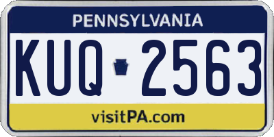 PA license plate KUQ2563