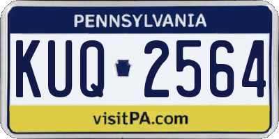 PA license plate KUQ2564