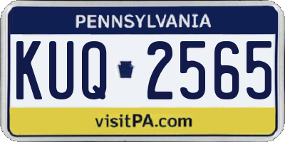 PA license plate KUQ2565