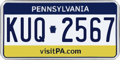 PA license plate KUQ2567